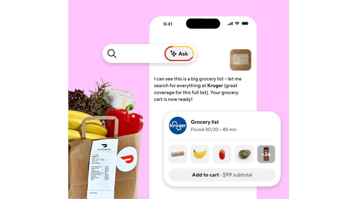 An example of using AI to search local grocery stores for shopping list items